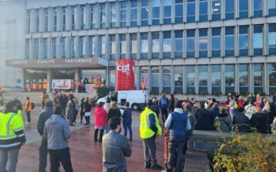 Rassemblement des agents à Bondy contre les 1607h