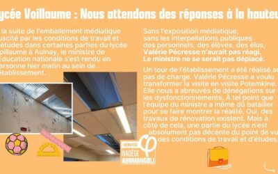 Lycée Voillaume : Nous attendons des réponses à la hauteur