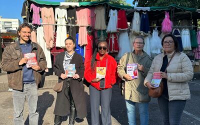 🧺 Avec les militantes et militants au marché de la Rose des vents !